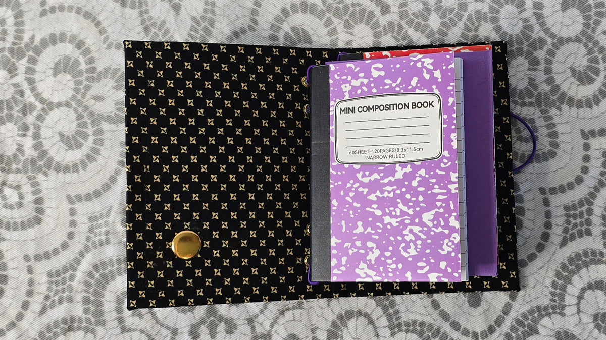 Mini Companion - Black & Purple & Diamonds
