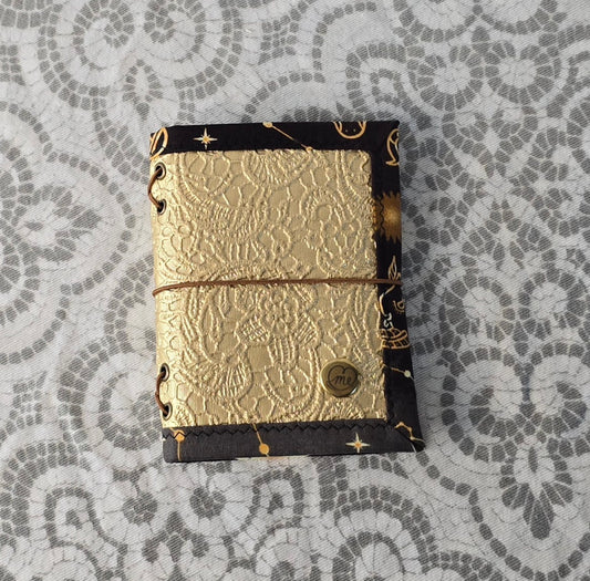 Mini Companion - Gold Lace & Brown & Astrology