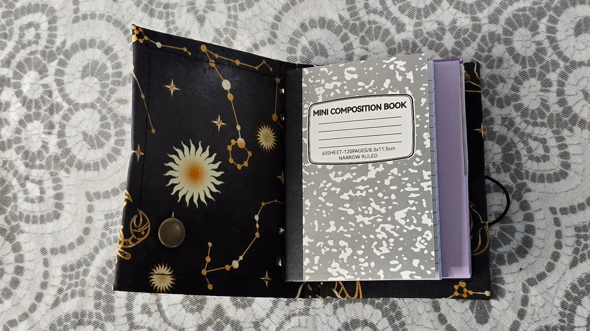Mini Companion - Gold Lace & Black & Astrology