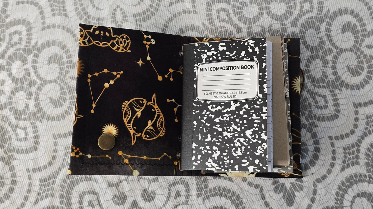 Mini Companion - Gold Lace & Brown & Astrology