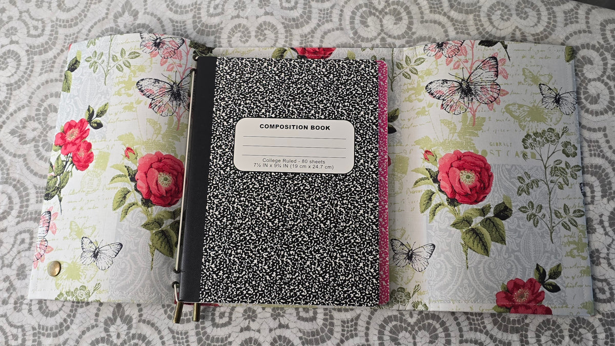 The Companion - Brown & Dark Pink & Poppies